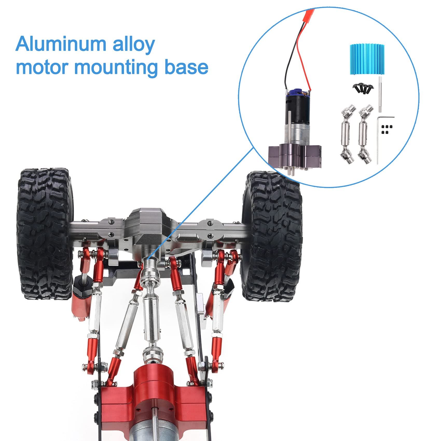 Restrdt Metal Transmission 370 Motor with Drive Shaft Upgrade Accessories for C14 C24 B24 B36 MN D90 MN99S RC Car - Image 3