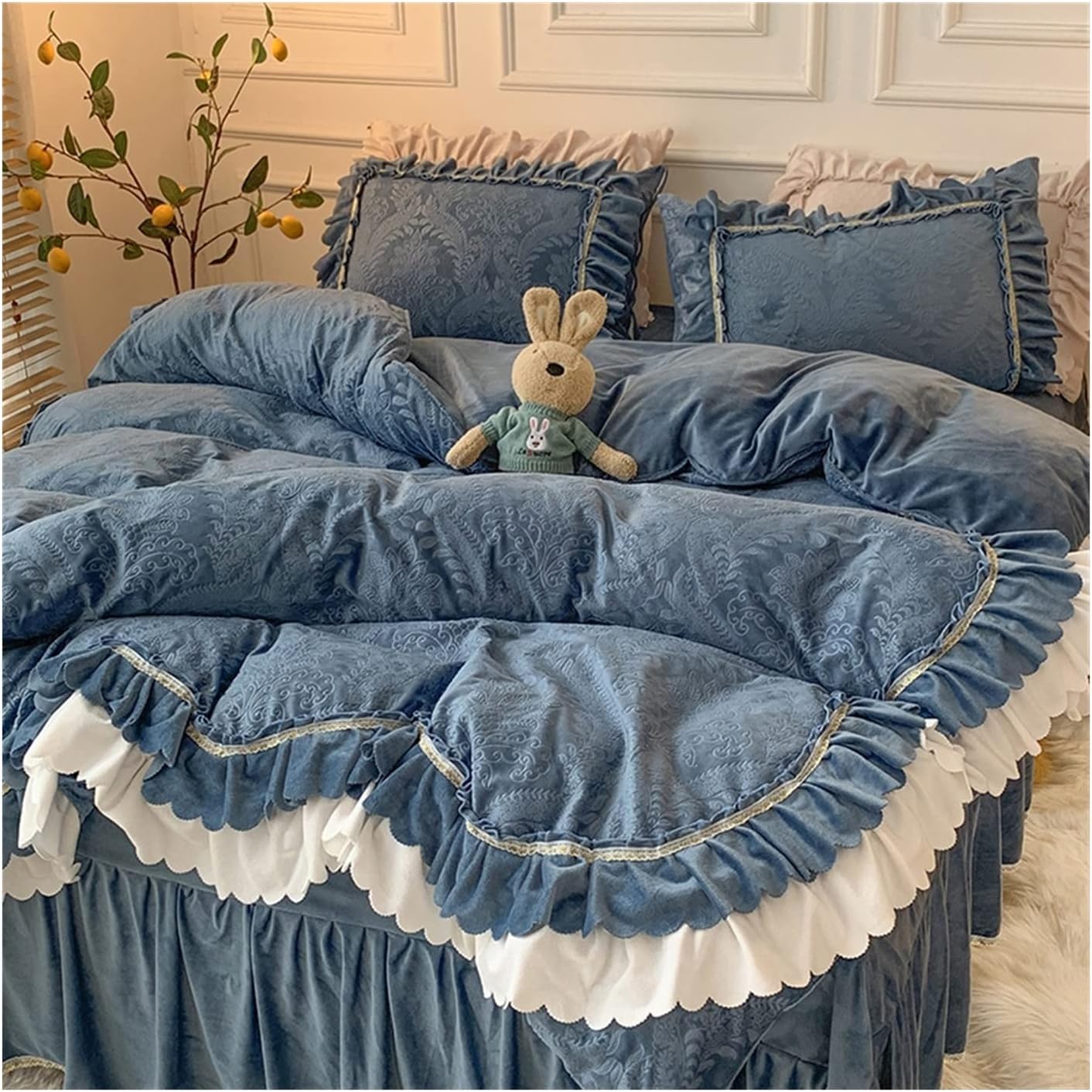 Bed Set Velvet Bedspread Doublesided Bedding Set Three