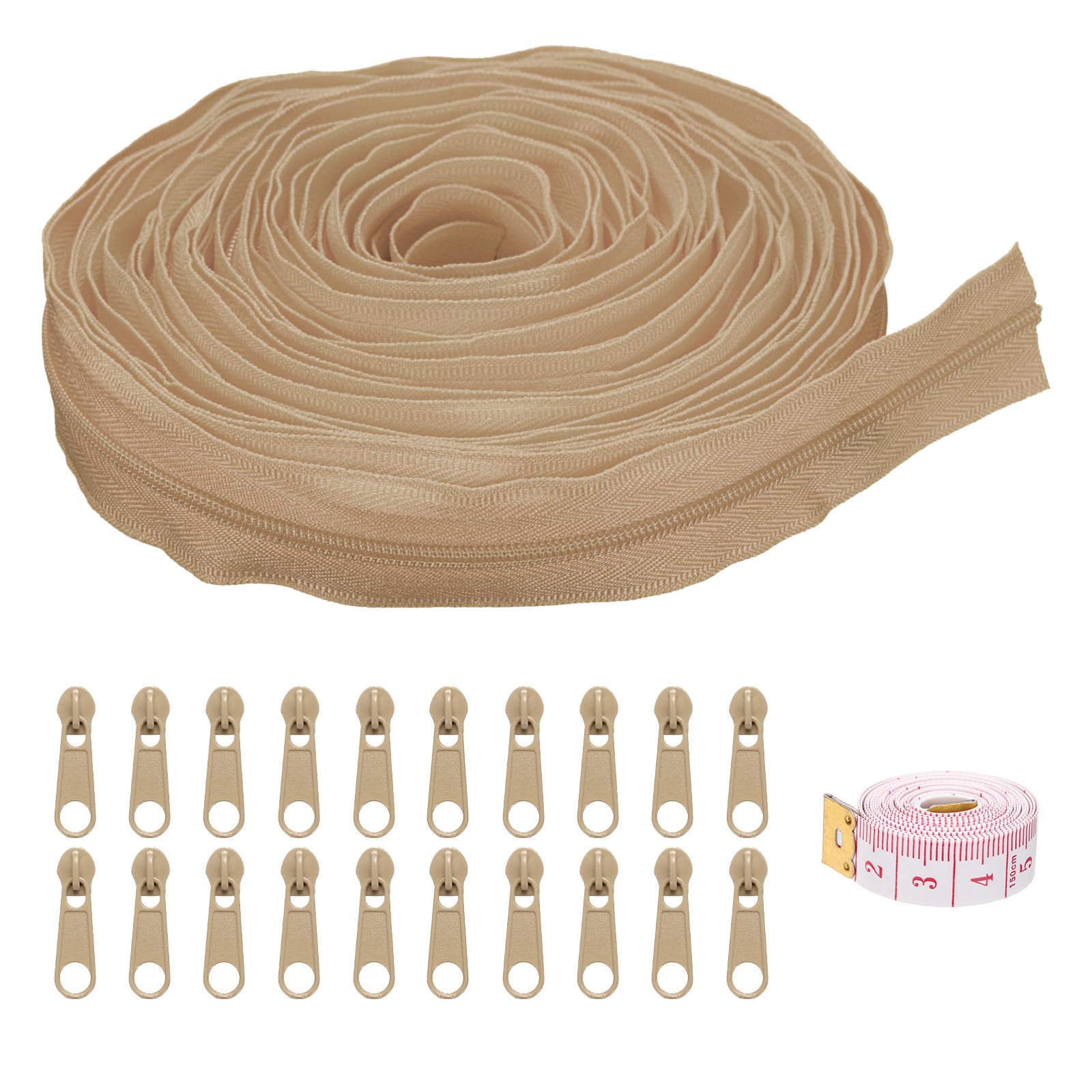 uxcell #3 10 Yards Nylon Coil Zippers