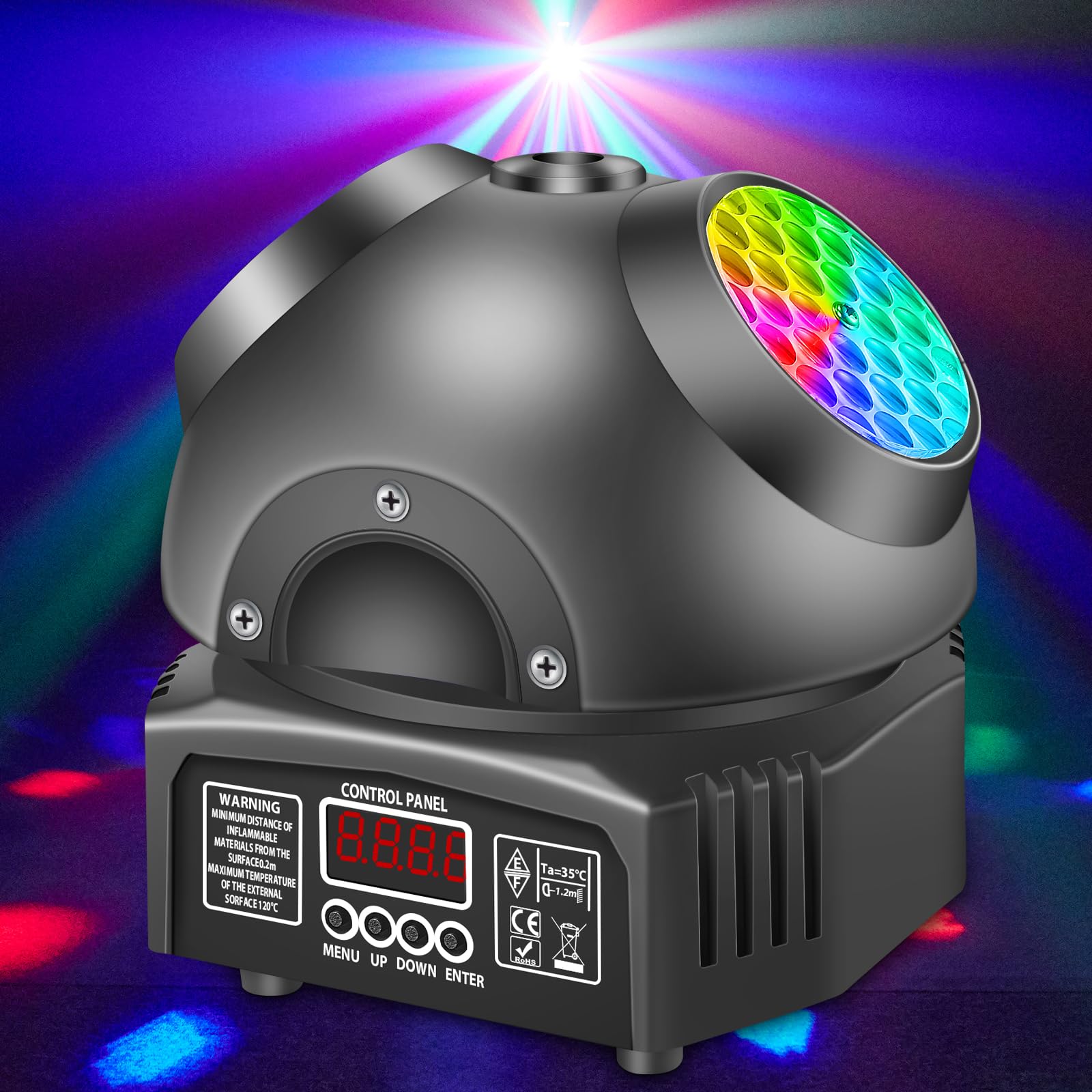 Luce da discoteca, T115 luce per feste, con luce LED RGB, proiettore da DJ, controllo musicale, luci DMX, per KTV, riunioni di famiglia, matrimoni, compleanni, Halloween