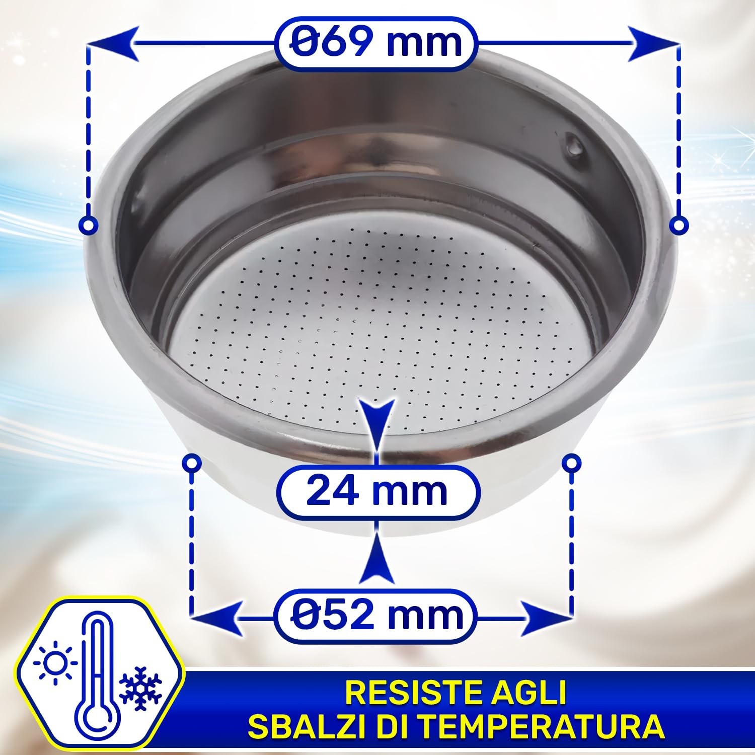 Filtro Caffettiera Filtro Cafe per Portafiltro Caffettiera con Codice Originale AT4056001200 per Ariete 1318 - Garanzia 10 Anni - MONTERAL