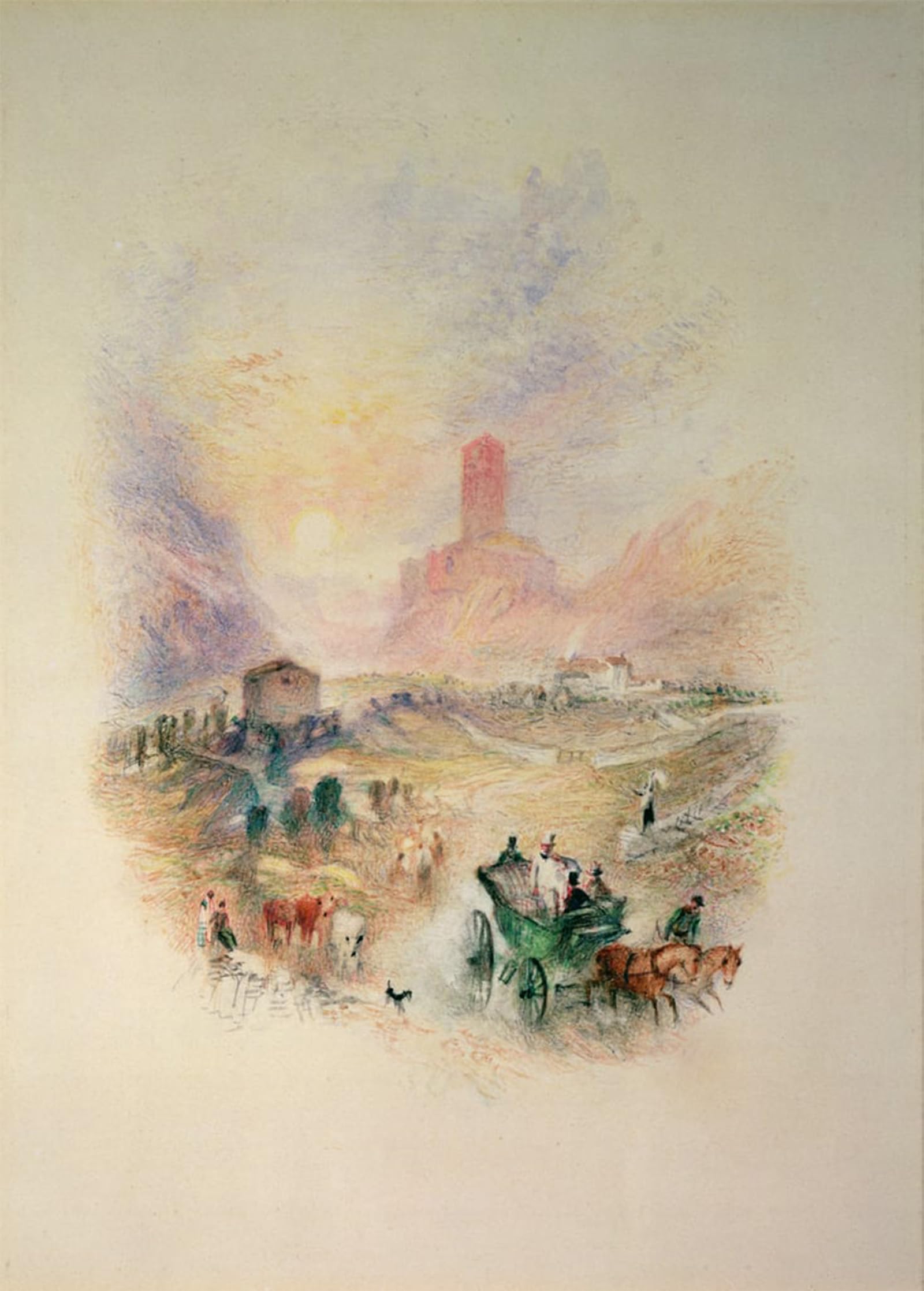 SERENDIPITP Vintage Wall Art Canvas Nordic Poster Canvas Print Picture Sir Walter Visiting Smallholm Tower by Mallord William Turner Wall Art Poster for Home Decor 60x90cm