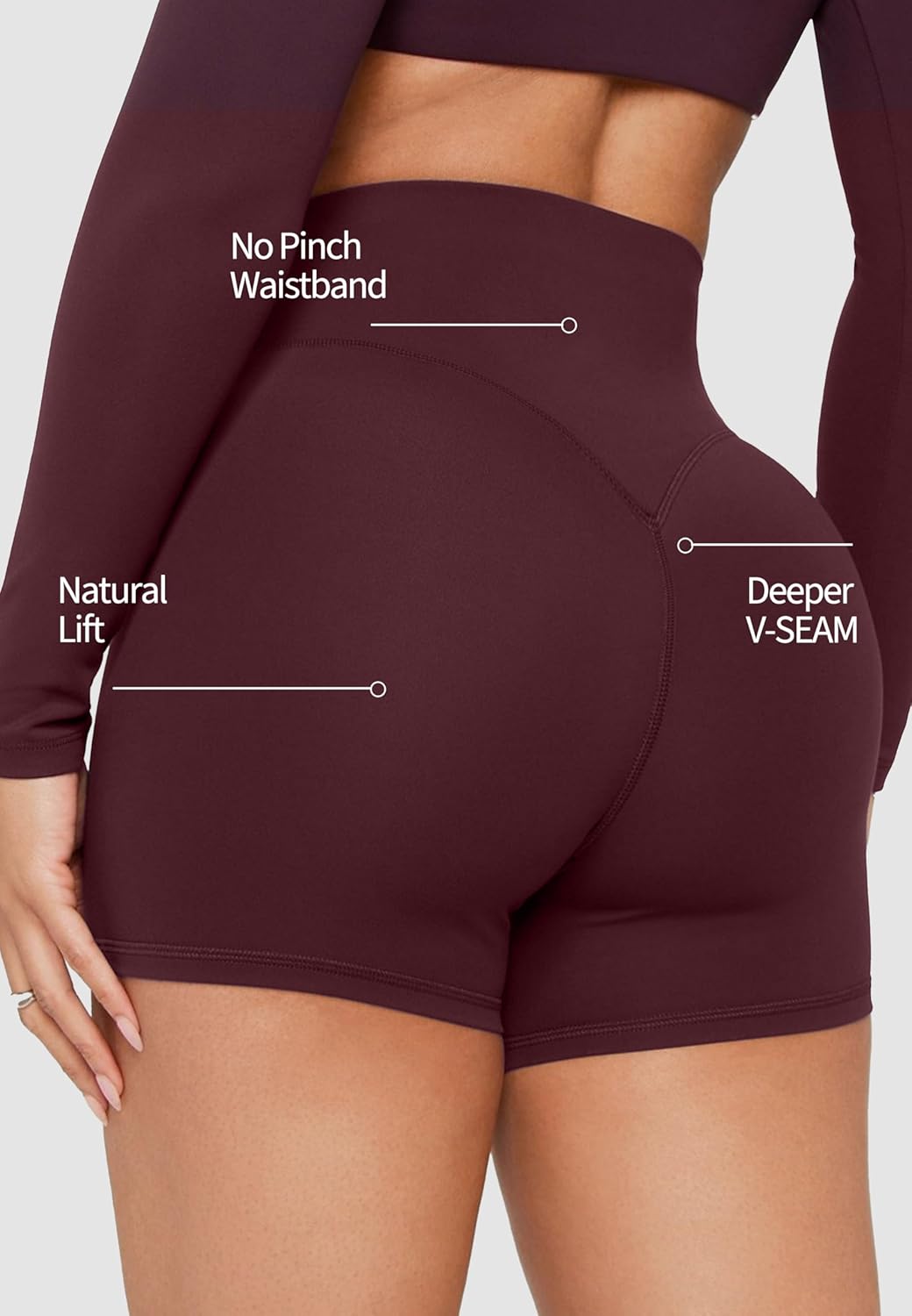 Olmlmt Workout Biker Shorts for Women High Waisted No Front Seam Booty Gym Running Yoga Shorts - 4.5 Inches - Image 4