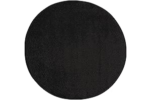 Nourison Essentials Black Circle Rug: Ideal for Home and Outdoor Decor