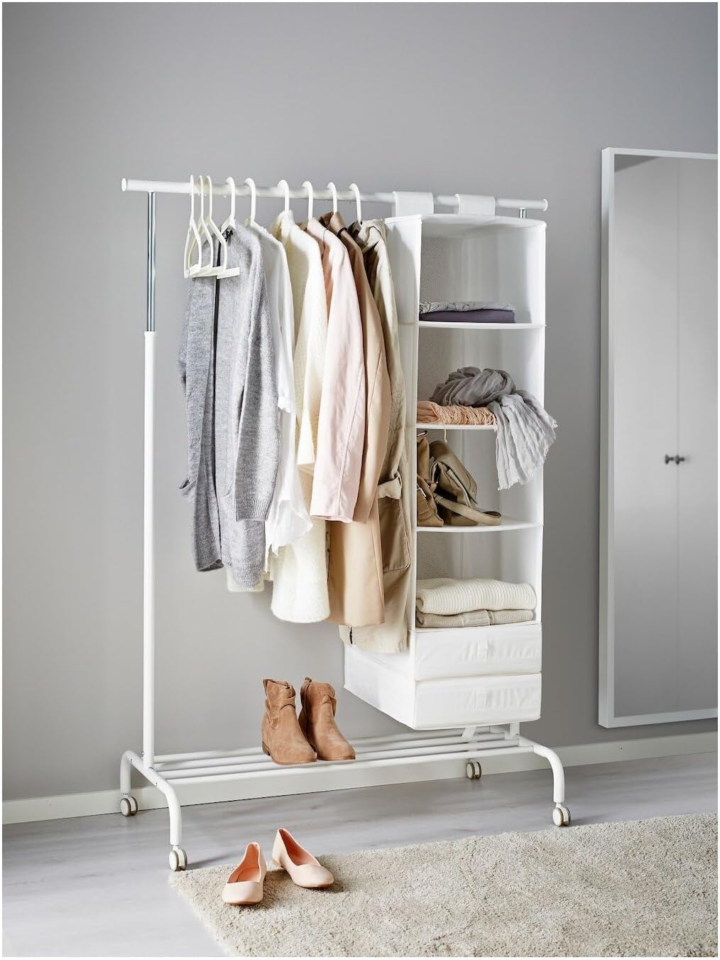 Buy IKEA Rigga Clothes Rack, White Online Philippines Ubuy