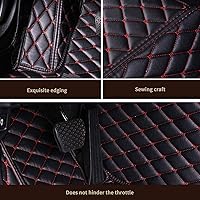 Vista 6 de Alfombrillas Personalizadas para Automóvil que se Ajustan al 95% de Todos los Climas, Alfombra de Cuero de Lujo con Patrón de Diamante, Alfombrillas