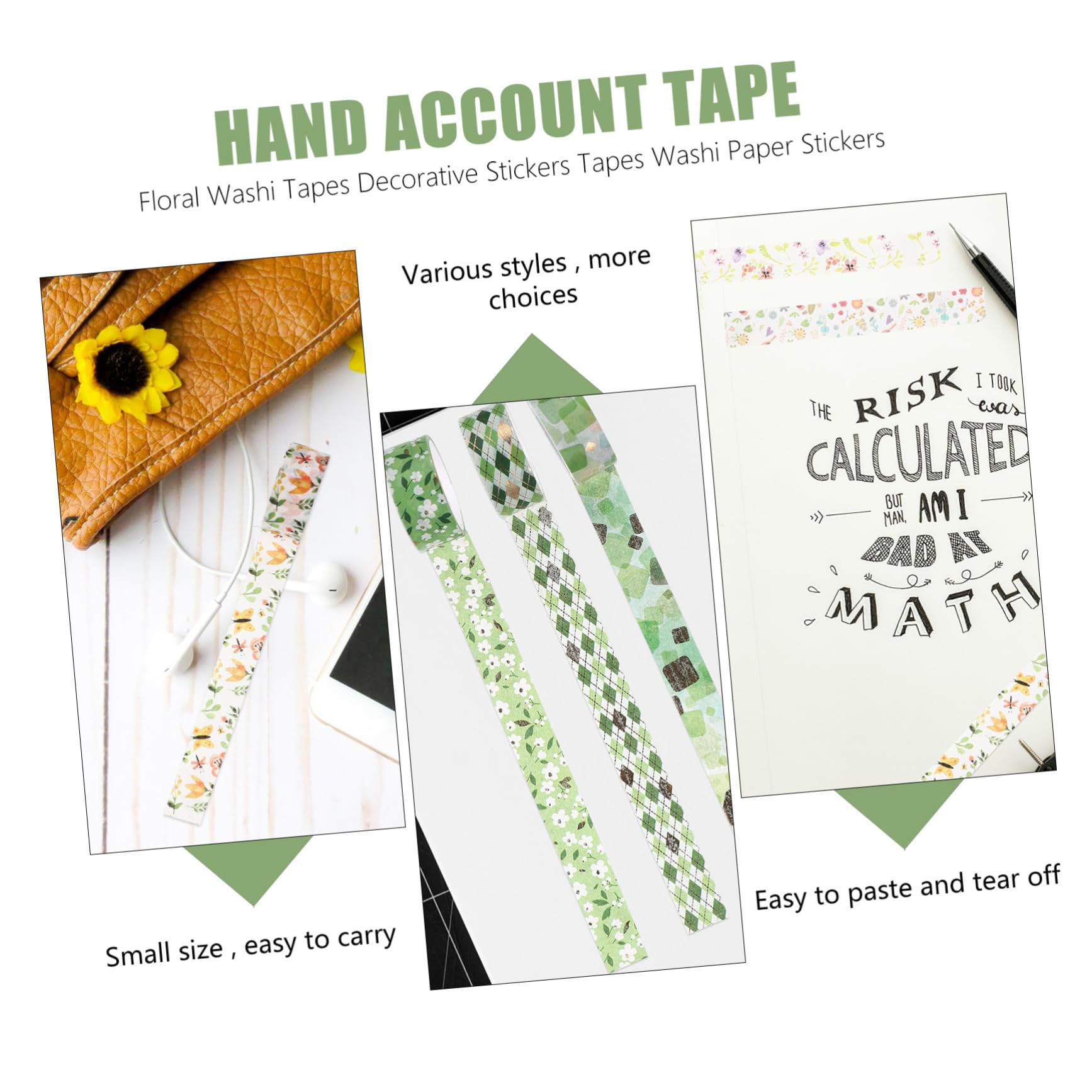 EXCEART 36rollos Cinta Washi Decorativa Floral Pastel Metros para Manualidades Scrapbooking y Decoración De Diarios