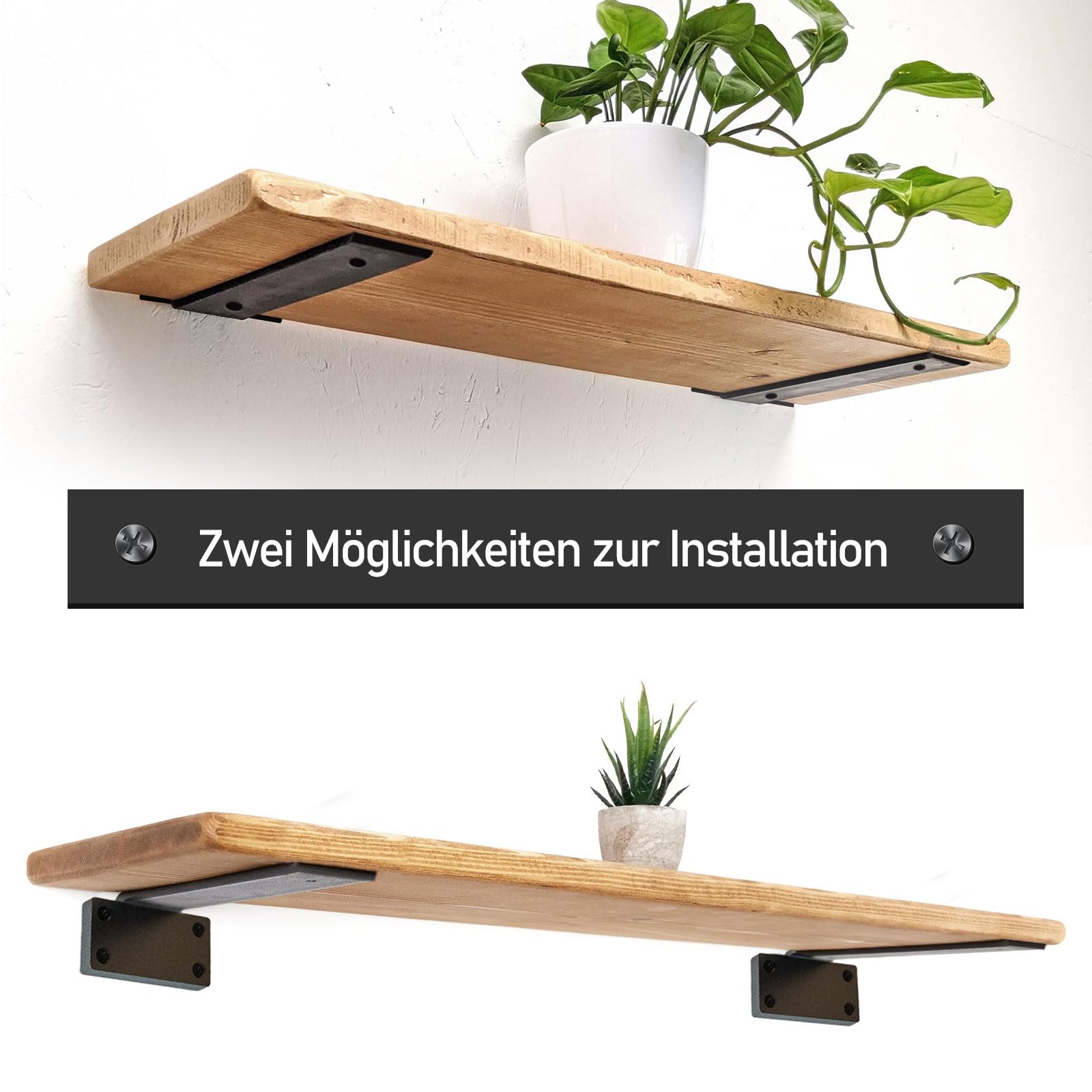 MLOQI 4 Pieces Shelf Brackets, Heavy Duty Shelf Brackets, Wall Shelf Brackets, L Brackets (15cm) 2