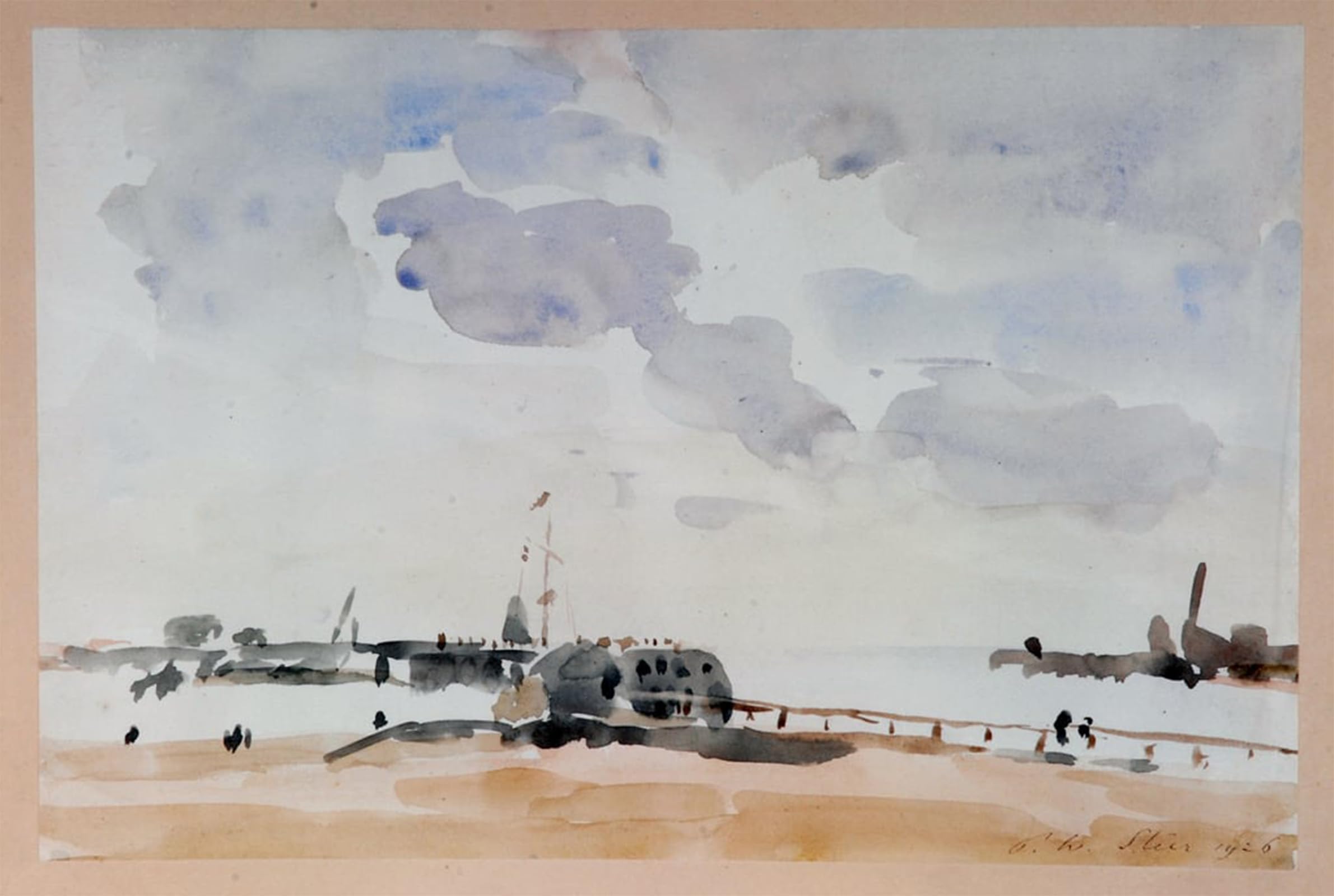 ARTXLXXBN Famous Print Painting Colorful Art Print Harbour Mouth Shoreham by Famous Artist Canvas Art Decorations for Home Decor 60x90cm
