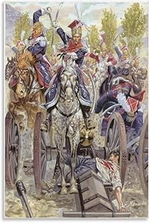 First Empire, Spanish War “” The Charge of The Polish Cavalry at The Battle of Somosierra in 1808” Canvas Printing Wall Art Prints Wall Decor Posters Scandinavian Bohemian Living Room Bedroom Home Tv