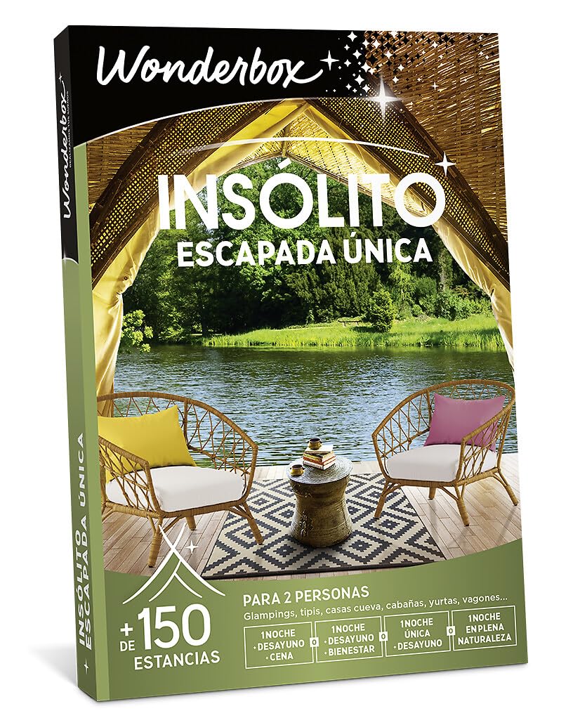 WONDERBOX - Gift Box - Unusual: unique getaway - 1 or 2 unusual nights with Dinner or Wellness Activity - Original Couple Gift Ideas