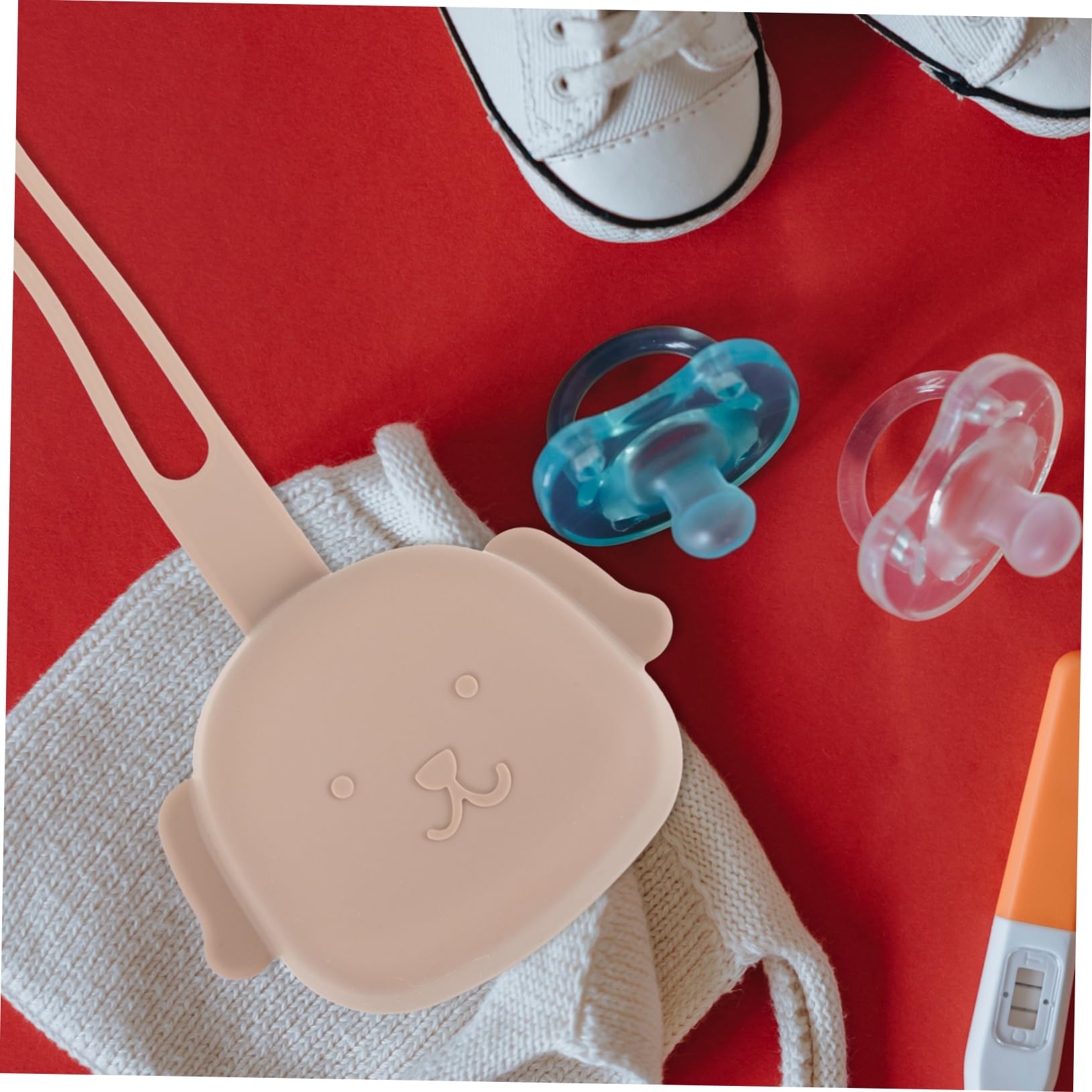 Kisangel Silicone Dummy Storage Case Pacifier Bag Holder for Baby Travel Dummy Storage Case Baby Pacifiers Sturdy Zipper