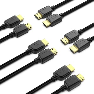BENFEI HDMI Cable,5 Packs 4K@60Hz,2K@120Hz 1.8 Meter HDMI 2.0 Cable 18Gbps, HDR, 3D, 2160P, 1080P, Ethernet - HDMI Cord 28AWG, Audio Return(ARC) Compatible with UHD TV, Blu-ray, Xbox, PS4, PC