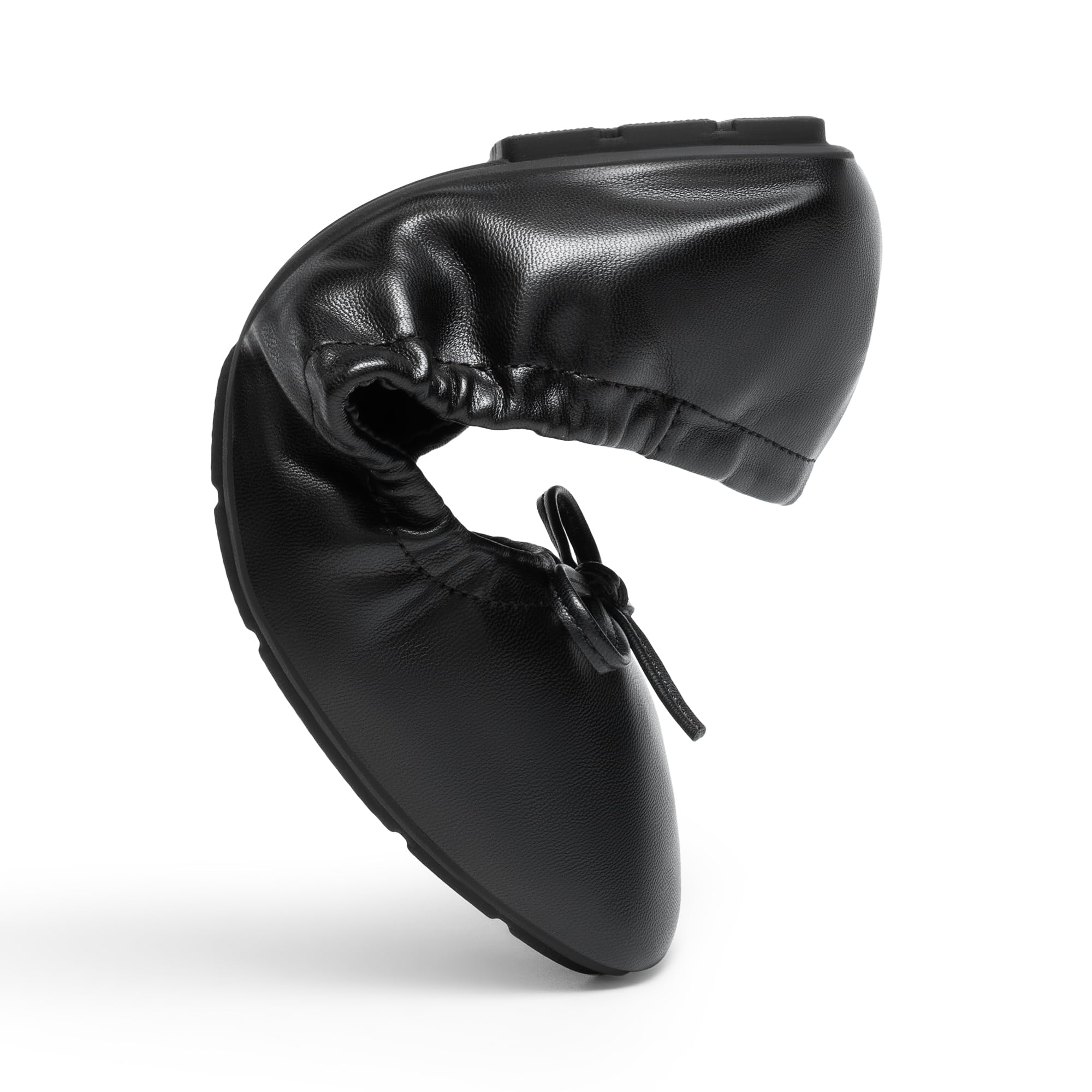DREAM PAIRS Zapatos planos de ballet plegables con punta cuadrada para mujer, con lazo, elegantes, cómodos, ligeros, sin cordones, de vestir