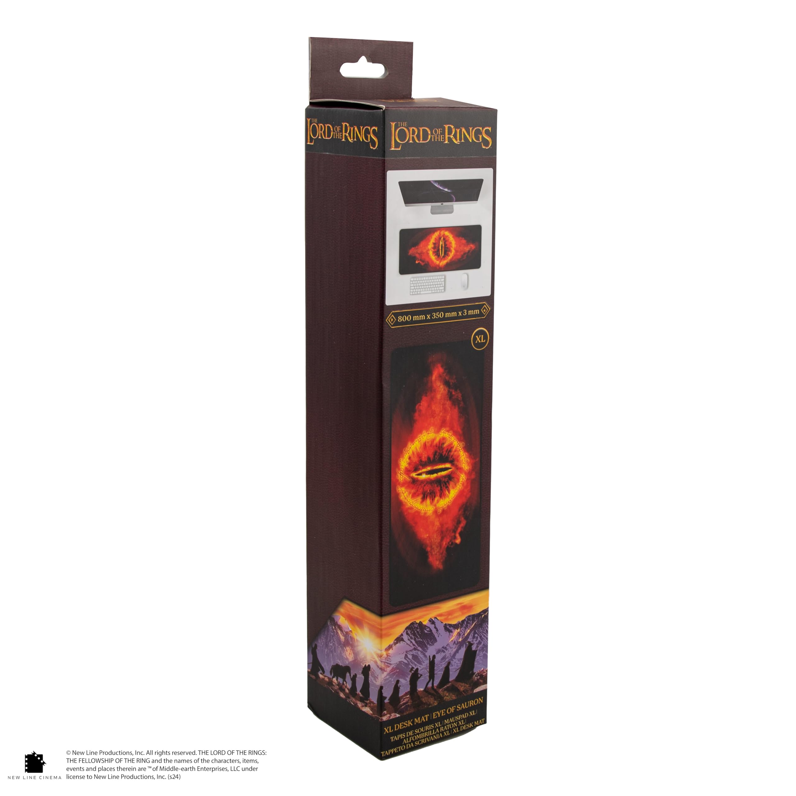 Cinereplicas Signore degli Anelli - Tappeto da ufficio L'Occhio di Sauron, 80 x 35 cm, licenza ufficiale