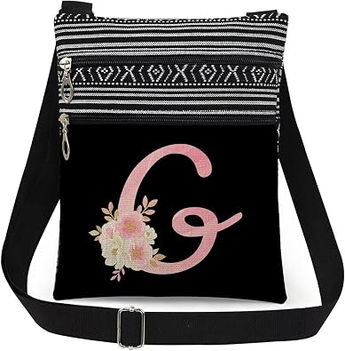 A-Z Letters Crossbody Bag Personalized Present for Women Wedding Birthday Beach Holiday Mom Teachers Friends