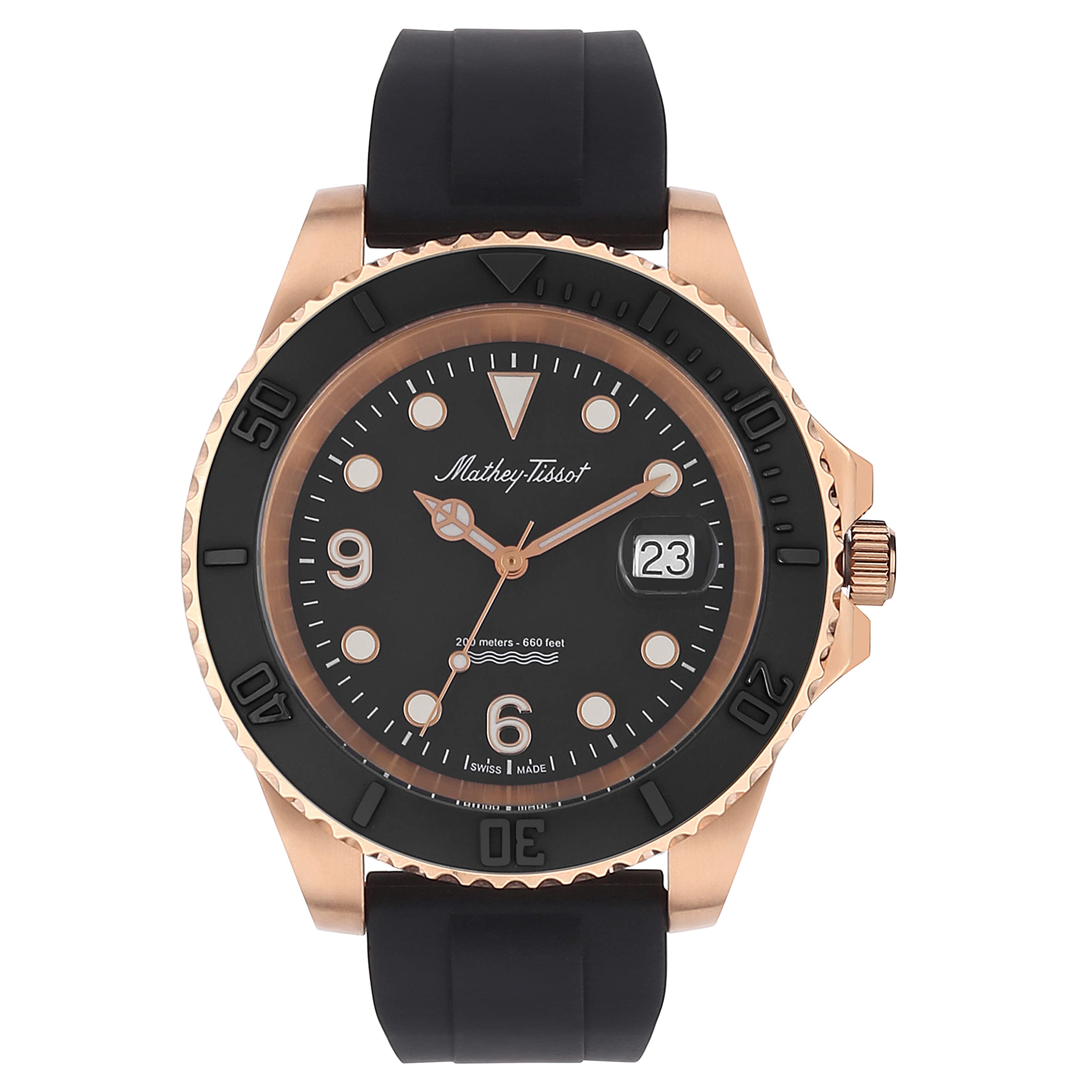 Mathey-Tissot Black Dial Analog Silicone Band Watch for Men - H909PN (B09PLKLXNH) Amazon Price History, Amazon Price Tracker