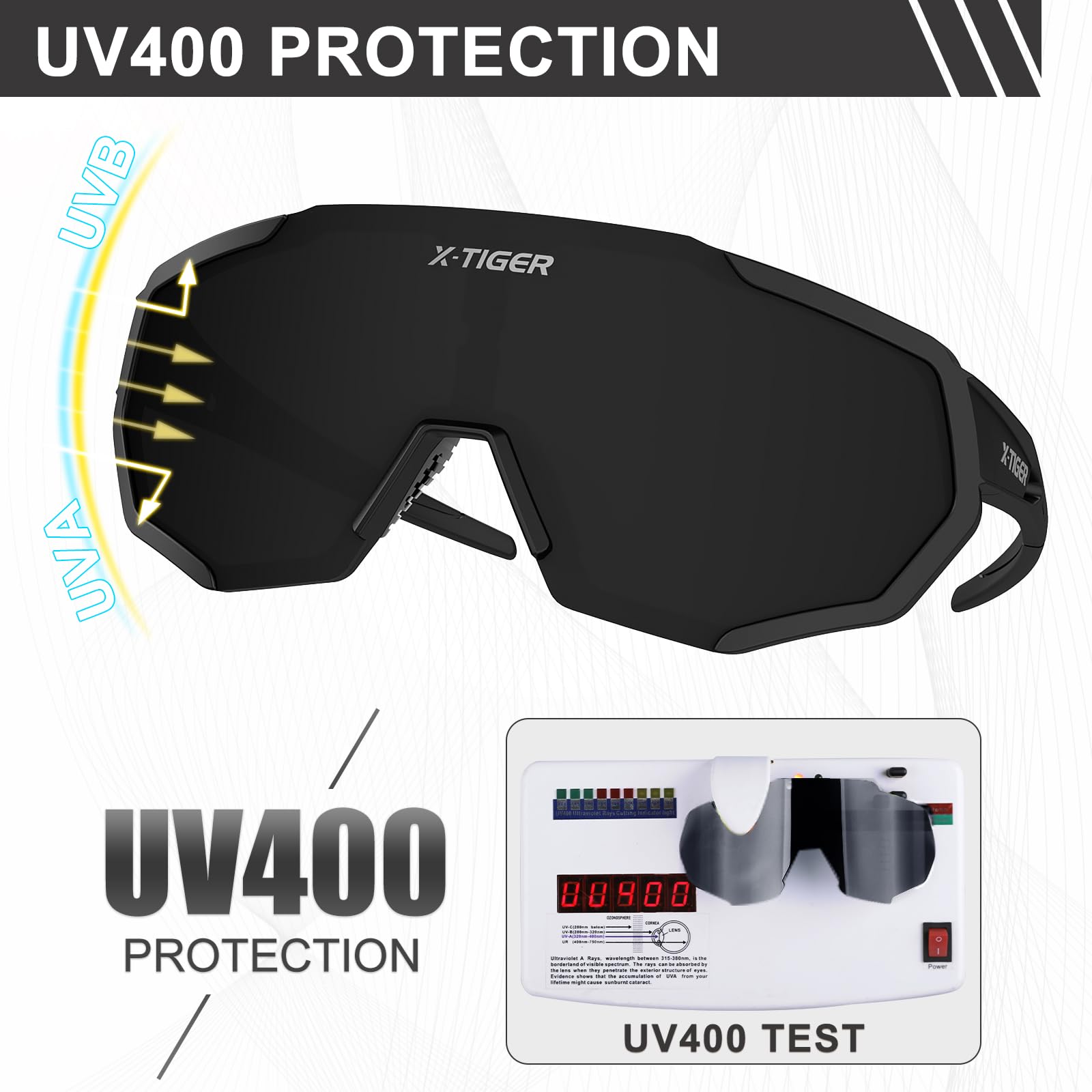 X-TIGER Polarizzati Occhiali Da Ciclismo Uomo Donne TR90 Sport Running Occhiali Bici MTB UV400