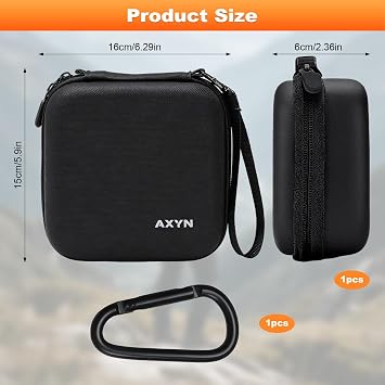 Carrying Case Bag for DJI Osmo Nano, Waterproof EVA Hard Shell Protective Cover Box with Carabiner Travel Portable Storage Boxes for DJI Osmo Nano and Accessories Combo (Classic Black, M)