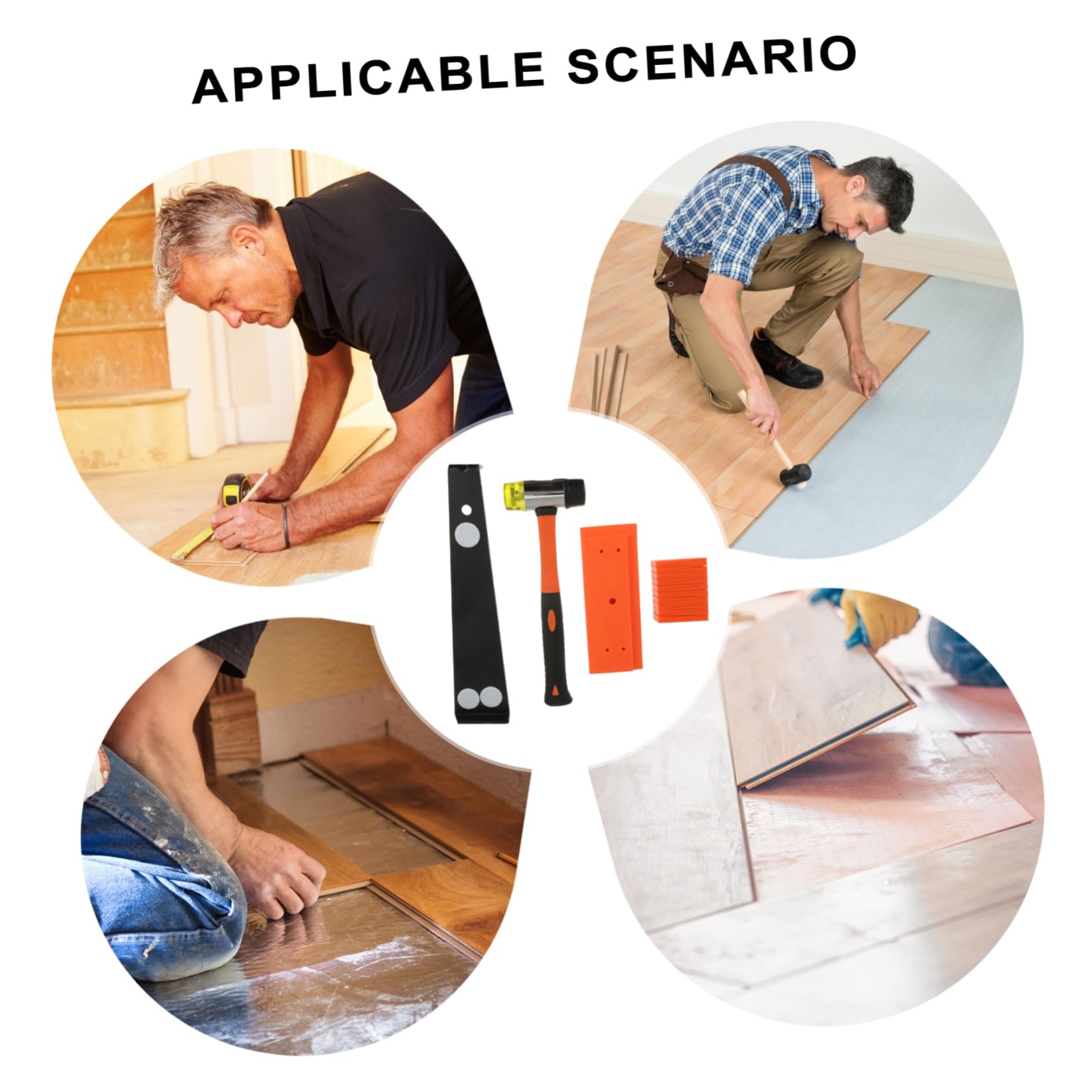 Mikikit 2 Set Attrezzi Per Pavimenti in Legno Più in Forma Mastice Per Armadi Strumento Vinile Pialla Martelli Pavimenti in Listoni Di Vinile Pavimento Riparazione Casa Acciaio Al Carbonio