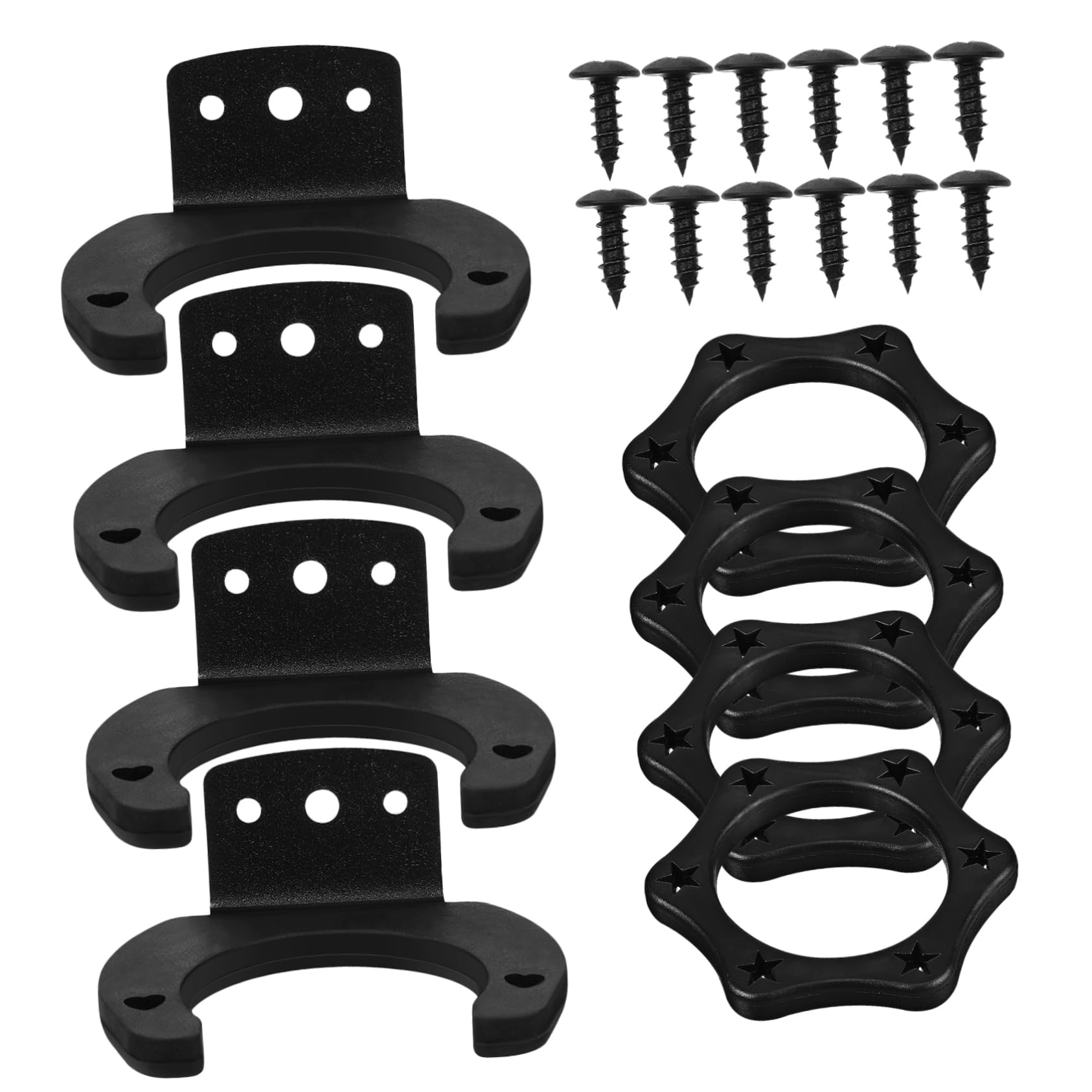 Toddmomy Microphone Wall Mount Bracket Hexagonal Ring Hanging Microphone Holder Kit for Mic Stand Ktv Accessory