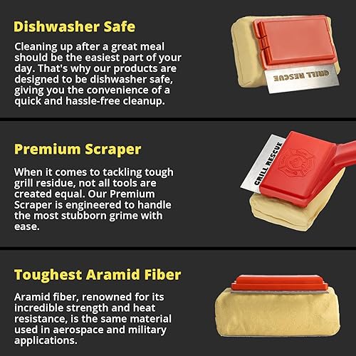 Miniatura 3 de Grill Rescue Cabezal de limpieza reemplazable para barbacoa, cepillo de parrilla sin cerdas, herramientas de parrilla duraderas y únicas