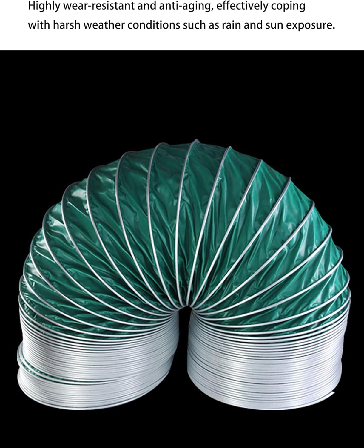 Heavy Duty Flame Retardant Flexible Duct Hose - Ventilation Pipe for Kitchen, Bathroom, Workshop - Durable Air Ducting for Exhaust and Airflow Management