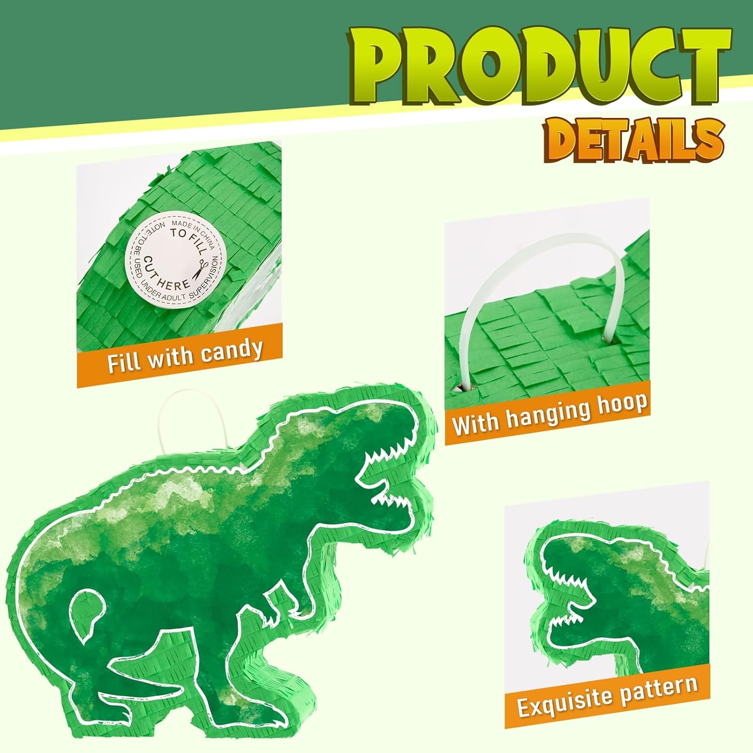 WERNNSAI Watercolor Dinosaur Party Gift Bags Dinosaur Party Pinata Game Birthday Decorations for Kids Boys Party Supplies