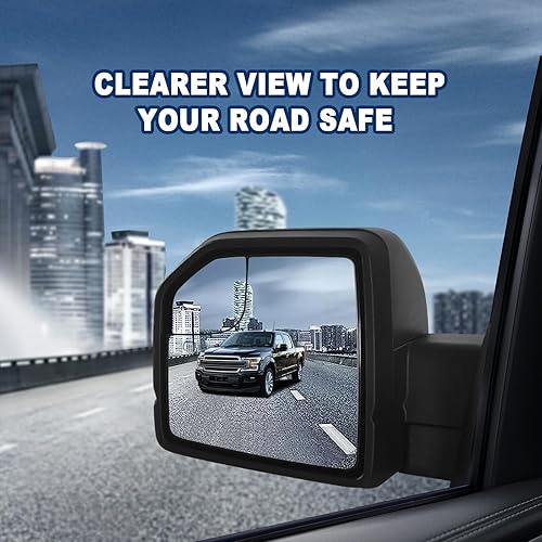 Miniatura 5 de Espejo de puerta lateral del conductor izquierdo con montaje de vidrio de punto ciego para Ford F150 2015-2020 con luz de señal de giro calentada (6