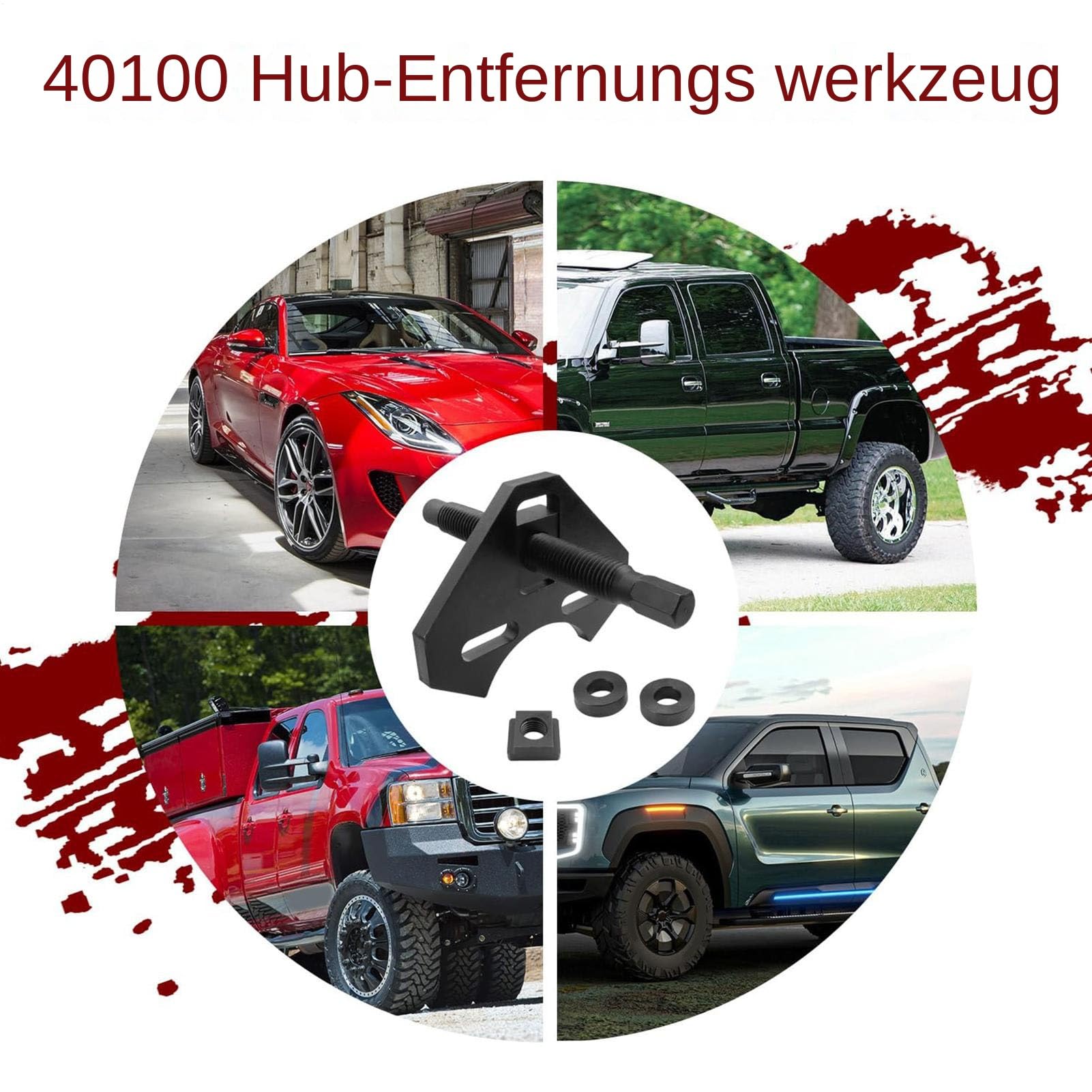 40100 Hub Remover - Strumento per cuscinetti ad alte prestazioni, dispositivo pratico per la riparazione delle ruote, kit di rimozione permanente, installatore professionale per auto, risparmio di