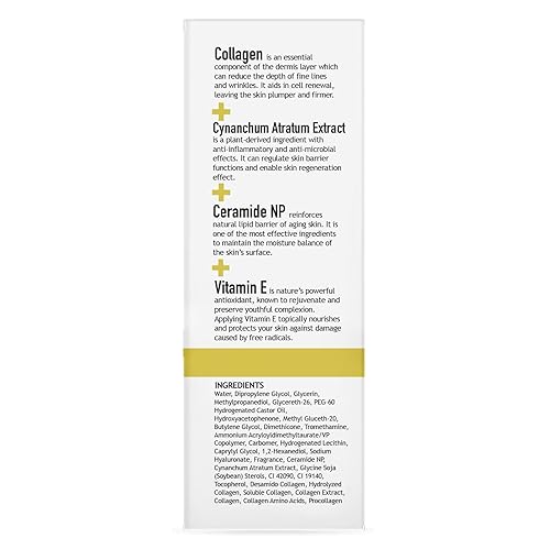 Miniatura 7 de CLARA'S NEW YORK Suero facial de colágeno con vitamina E  Hidratante, suaviza e ilumina la piel  1 onza líquida  Fabricado en Estados Unidos