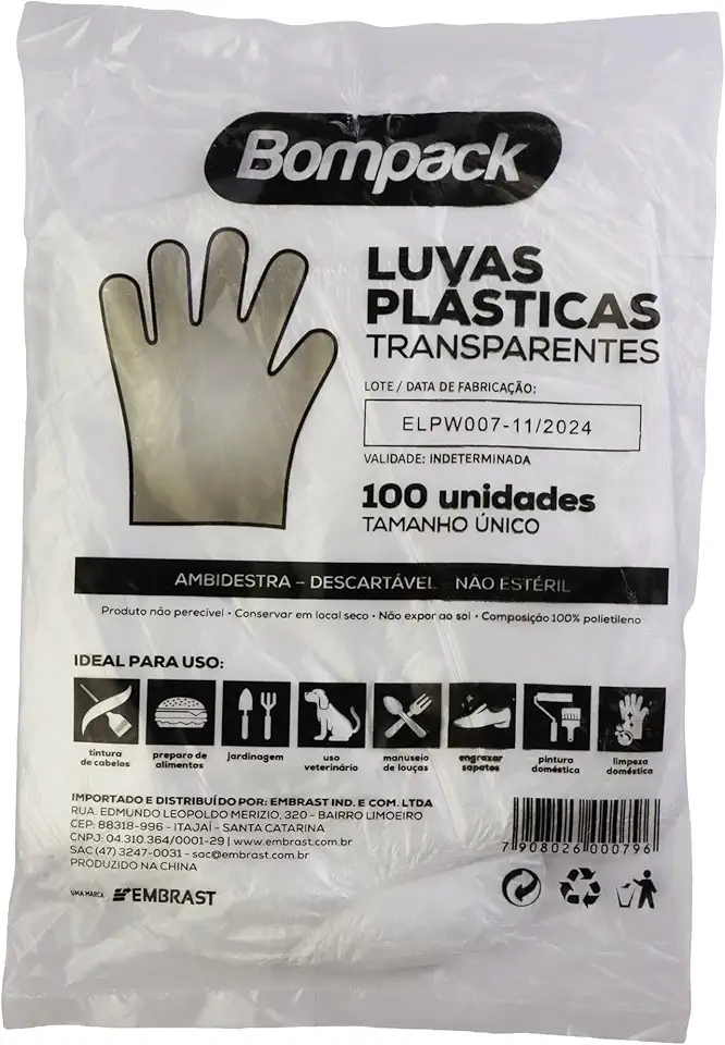 BOMPACK Luva Descartavel C/100