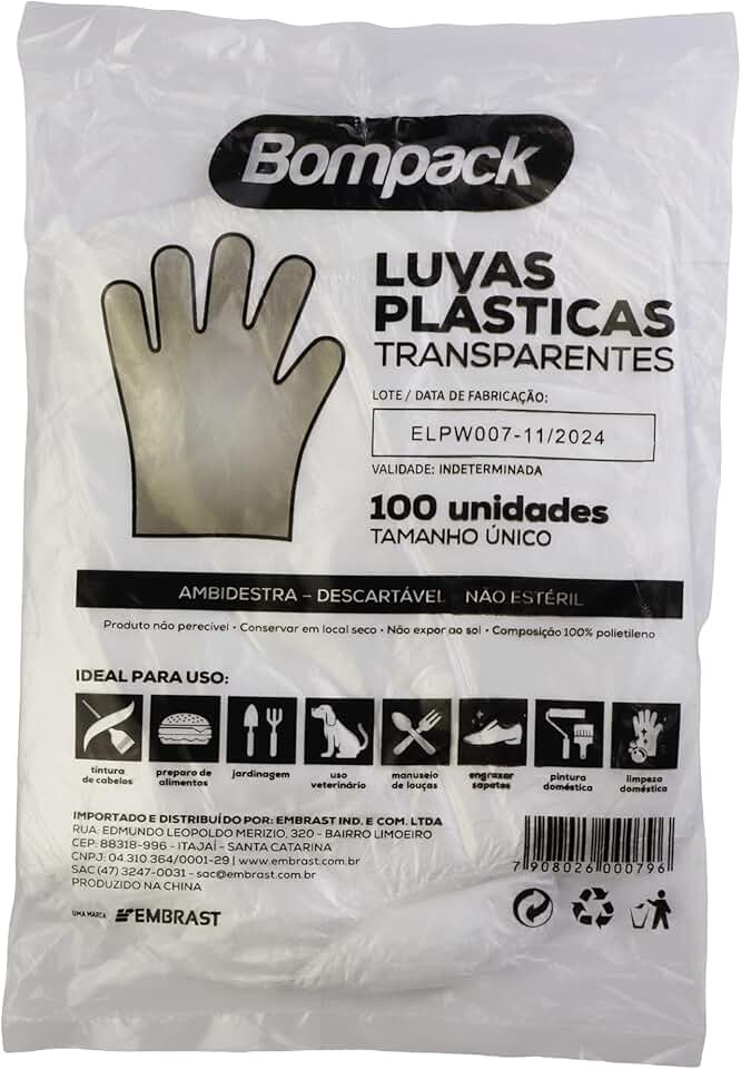 BOMPACK Luva Descartavel C/100