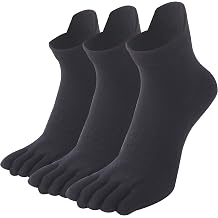 SPST 3 Pairs Toe Socks, Coolmax Five Finger Ankle Socks, Athletic Running Socks for Men and Women