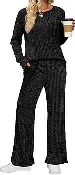 Saloogoe Two Piece Set For Women Lounge Sets Fall Clothes 2024