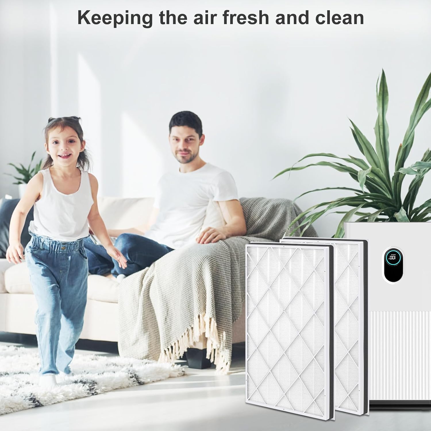 HE601 Replacement Filter 2 Pack Compatible with Shark 6-Fan HE601 HE602, Compare to Part # HE6FKPET, HE6FKBAS, HE6FKPRO - Image 6