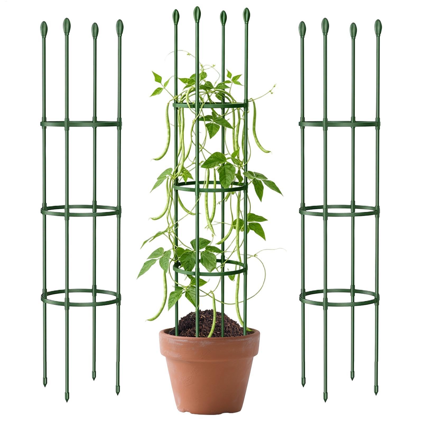 Generisch Tomatenkäfige – verstellbare, erweiterbare, robuste Pflanzenstütze, Tomaten-Pflanzkäfig-Gartenpfähle | Für Außenterrasse, Balkon, Hinterhof, Gewächshaus, Gartenarbeit, Blumen, Paprika