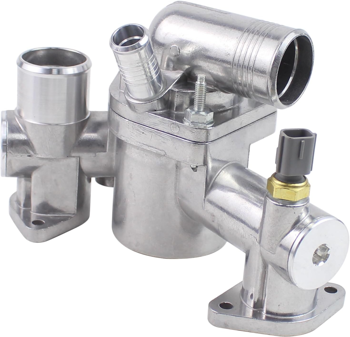 Aluminum Engine Coolant Thermostat Housing Assembly for Jaguar S-Type 2003-2005 Vanden Plas XJ8 XJR 2004-2005 4.2L