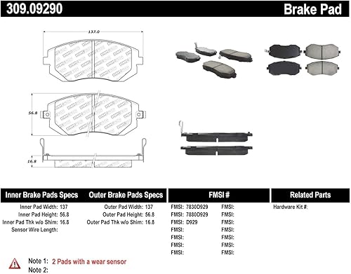 Miniatura 2 de StopTech- Almohadilla de freno frontal 309.09290 Street Performance