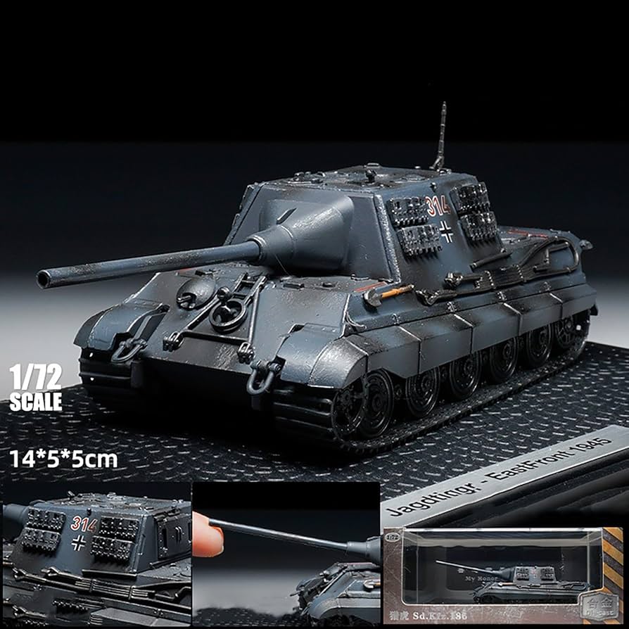 戦車ジオラマ 1/72 ドイツタイガー戦車とUS装甲車+カーゴトラック