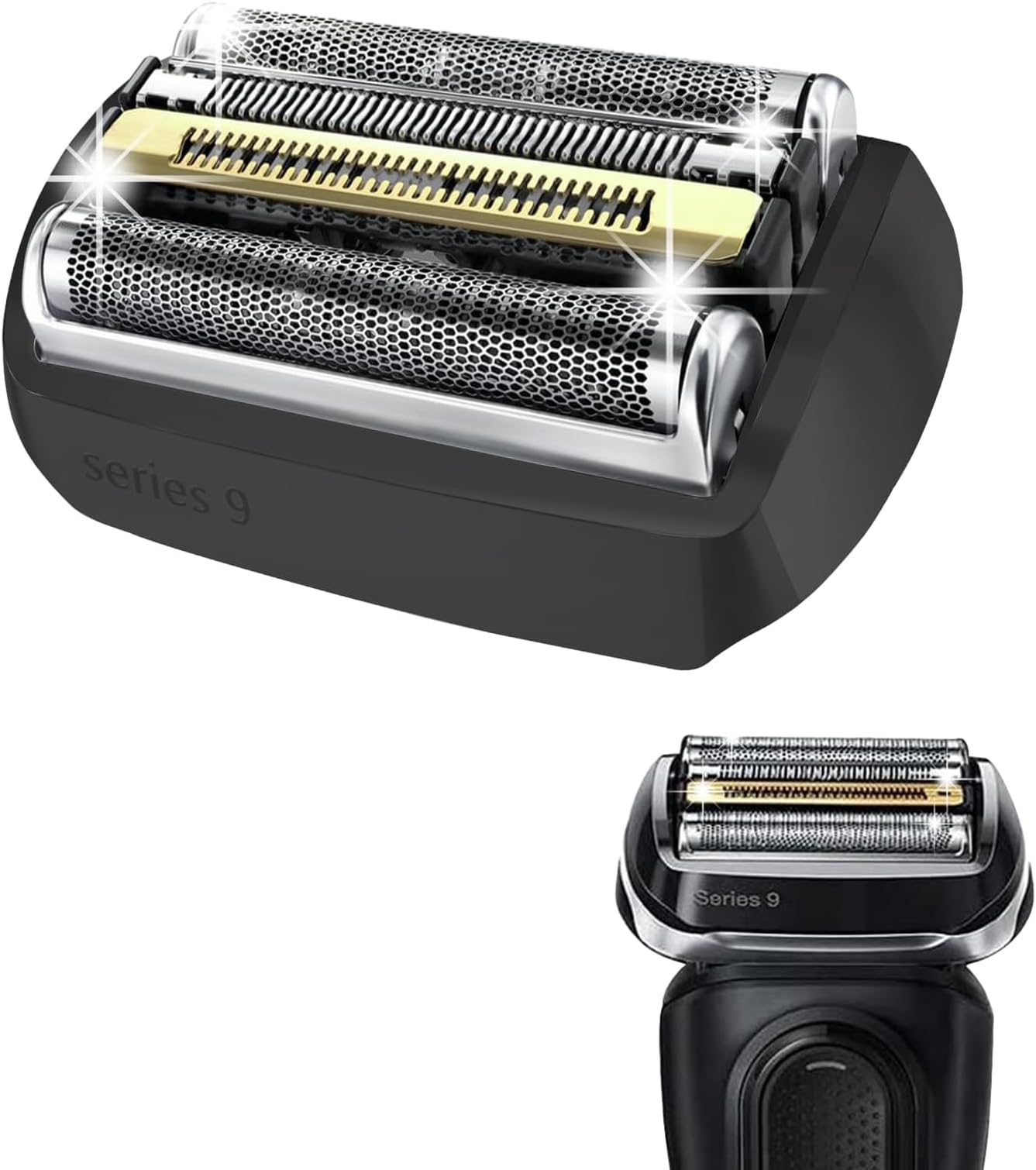 92B Electric Replacement Shaver Head Accessories Compatible with all Braun Series 9 Electric Razors 9290cc,9291cc,9370cc, 9293s, 9385cc, 9390cc, 9330s, 9296cc,Black