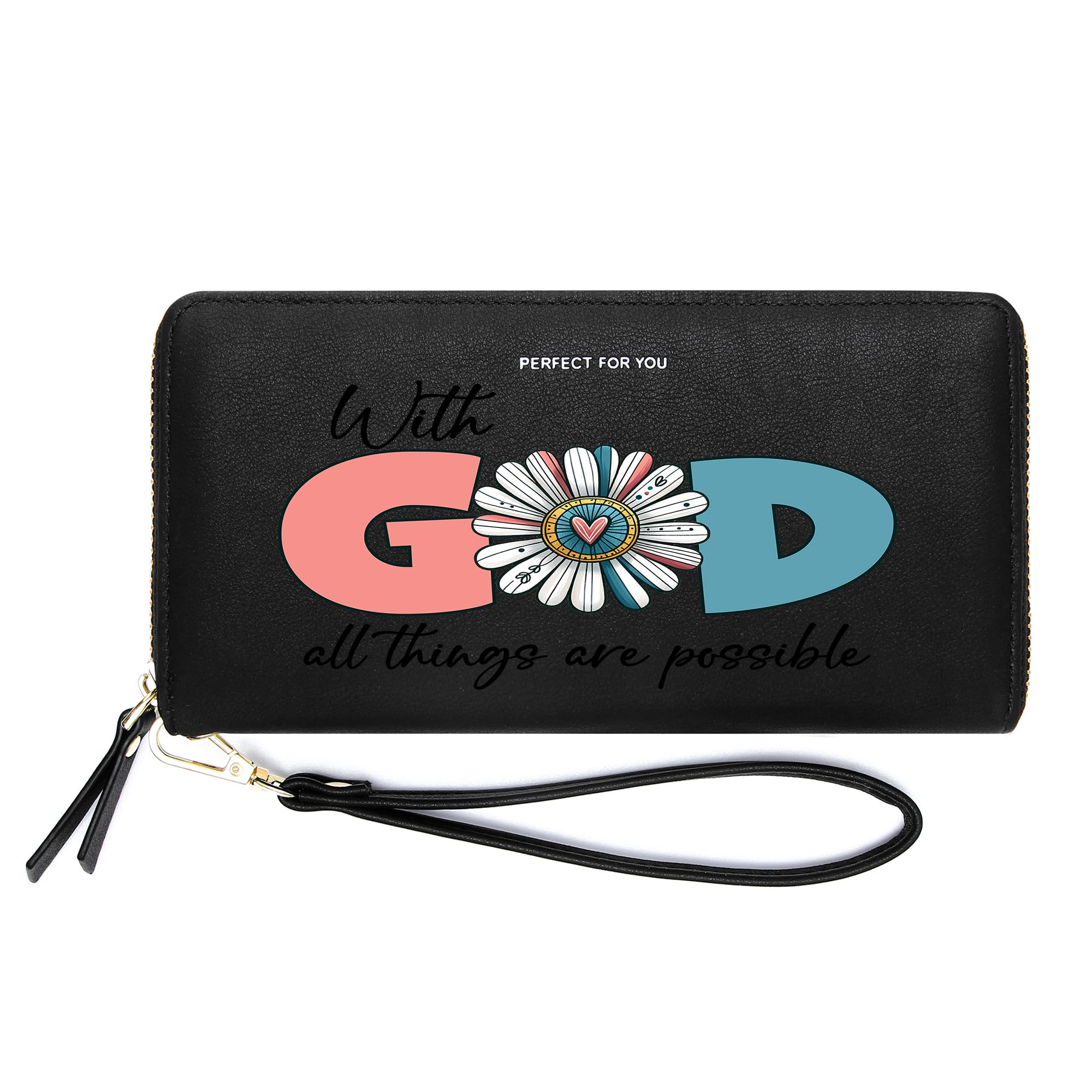 ZRTARY Customized Flower Style Women's Wallet,Birthday Gift,Father's Gift for Father,Grandfather,Valentine's Day Gift for Mother,Wife 1296o