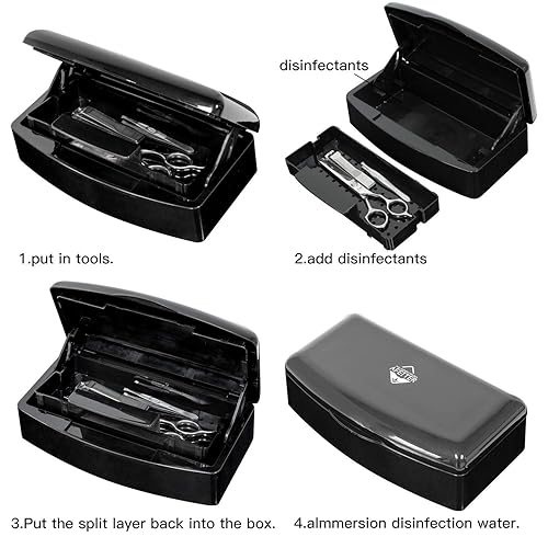 Miniatura 6 de Bandeja desinfectante contenedor de desinfección caja de almacenamiento de plástico herramientas de arte de uñas caja de remojo de herramientas de