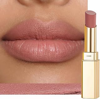 Oulac Pink Nude Matte Lipsticks for Women, Silky Velvet Matte Lipstick, Soft Smooth Texture, High Impact Lip Color, Not Dry Lightweight Formula Infused with Vitamin E, Vegan&Cruelty Free RM02