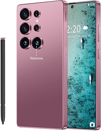 SZV I25 Ultra Unlocked Cell Phone,12+512GB 5G Unlocked Phone, Built in Pen Android 14 Battery 7000mAh 6.99" HD Screen Smartphone, Dual SIM/Face ID/Fingerprint Lock/GPS Rose Gold, 12+512G