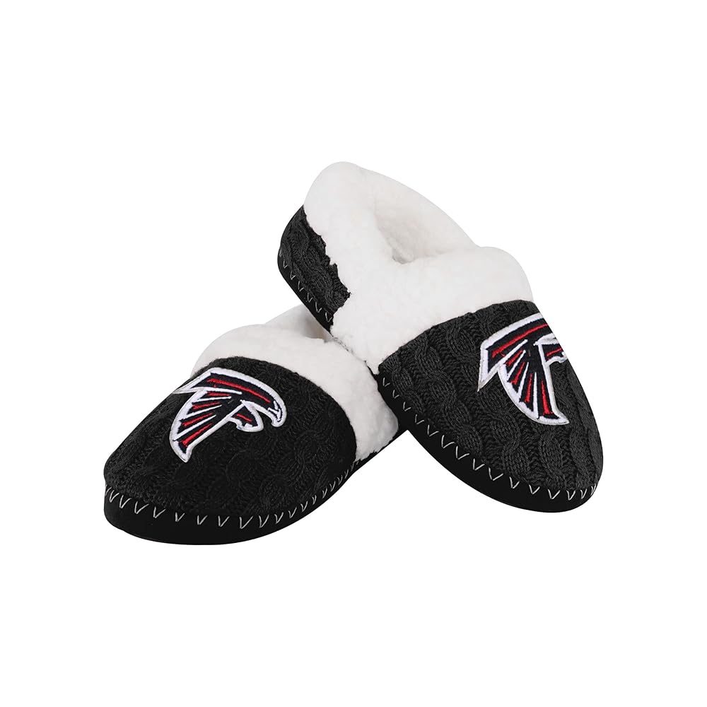 FOCO Atlanta Falcons NFL NFL Womens Team Color Moccasin Slipper - L