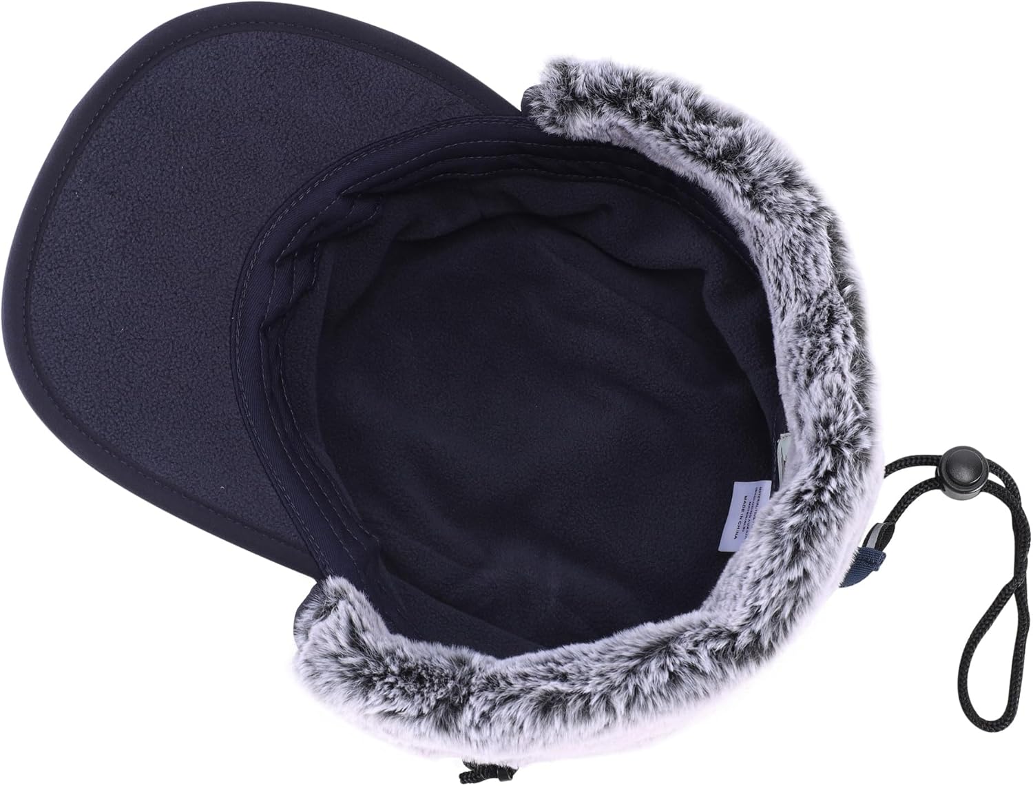 Home Prefer Mens Faux Fur Trapper Hat Waterproof Visor Fleece Lined Winter Baseball Cap Earflaps Hunting Hat for Men - Image 6