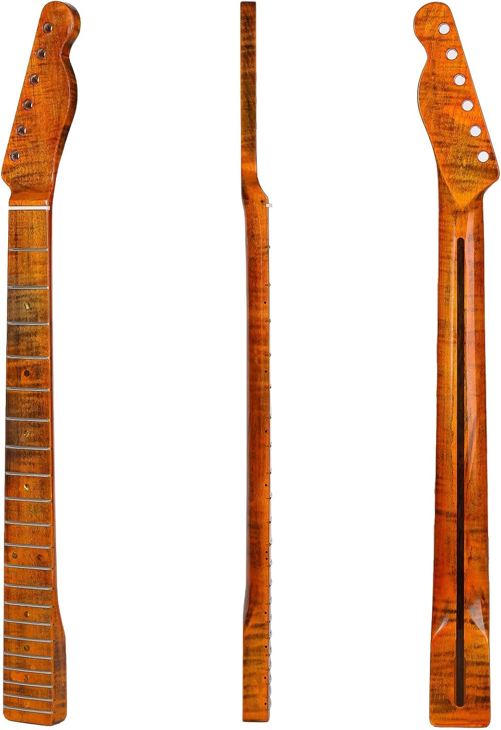 21 Fret Maple Fretboard Guitar Neck for TL Style Guitar, Rubbing Paint Process