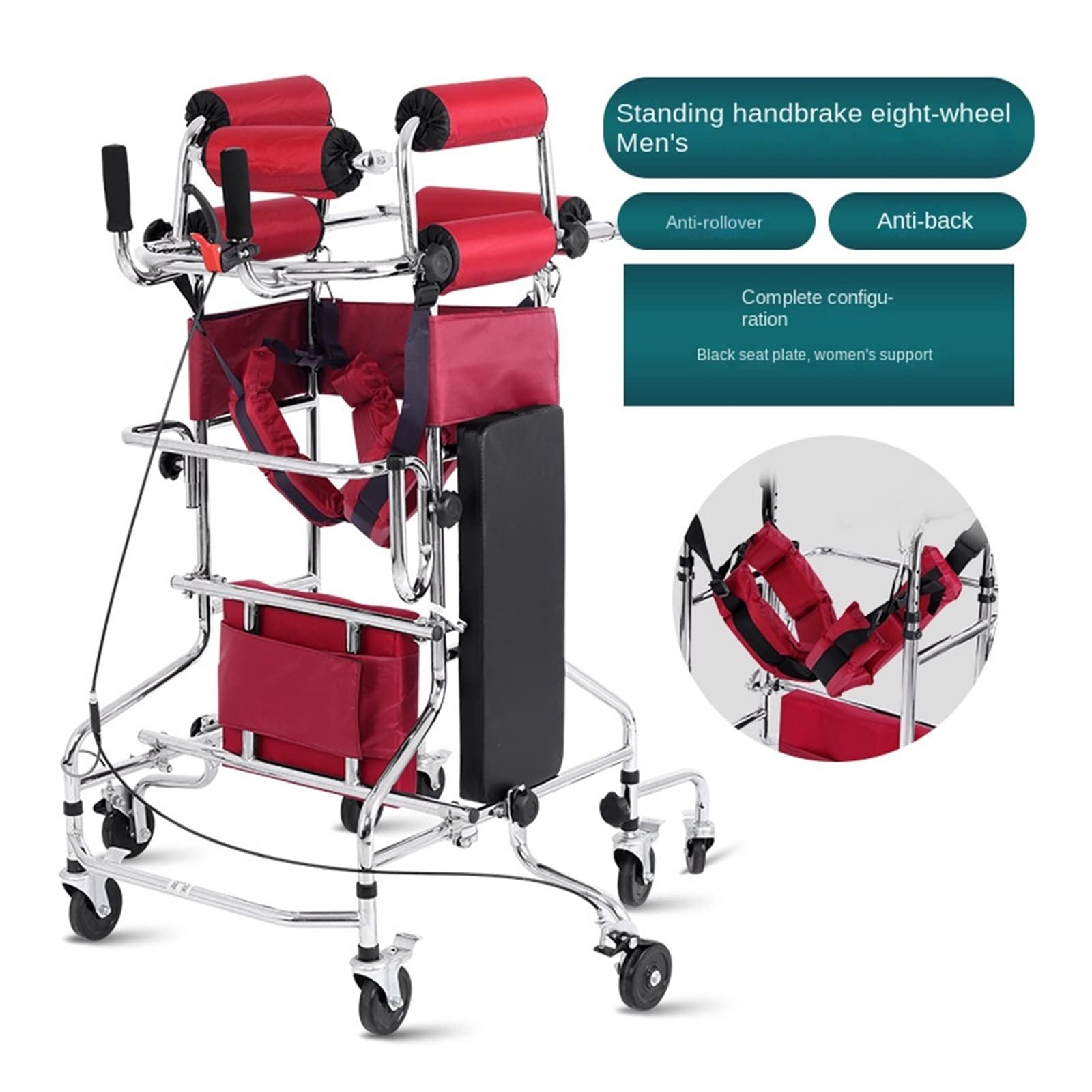 Urządzenie rehabilitacyjne 8 Kółek Walker Assist Urządzenie Do Rehabilitacji Chodzenia Chodziki Anty-do Tyłu Rollover Półka Narzędzie Osoby W Podeszłym Wieku Udar Hemiplegia Walker Rękawice robota z k