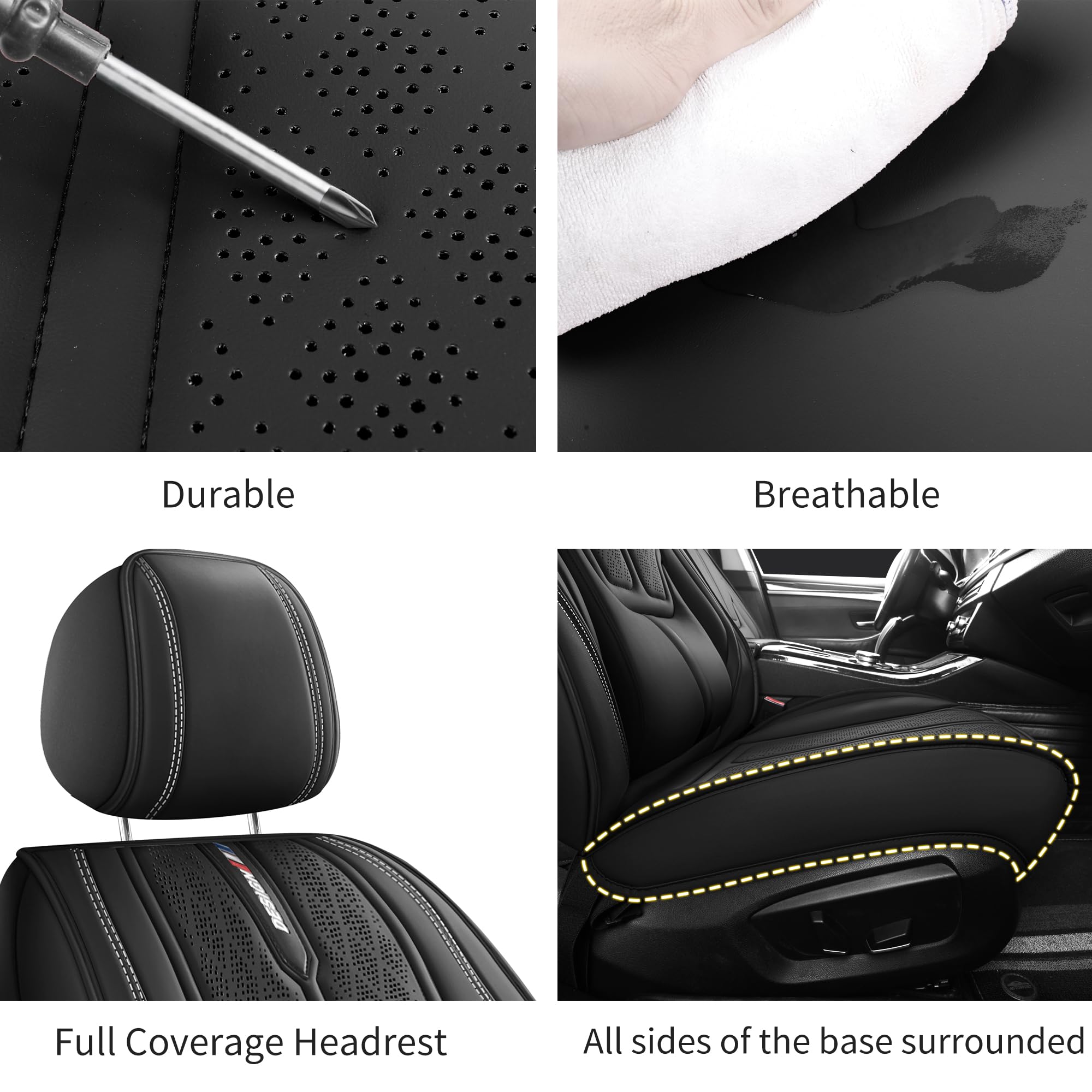 Coprisedili universali per auto, in nappa, adatti per Dodge Journey Nitro Ram 1500, Kaliber, Ladegerät, Challenger Aveng